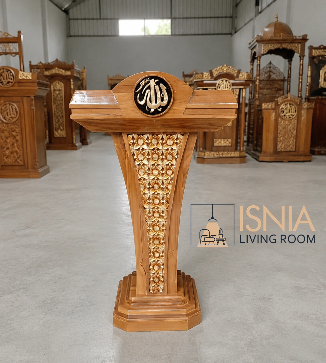 Jual Podium Masjid Tarakan Kayu Jati - Image 2