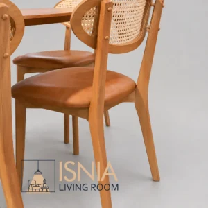 Kursi Cafe Jati Kombinasi Rotan