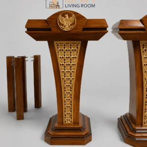 Podium Minimalis Jakarta Desain Modern Kayu Jati