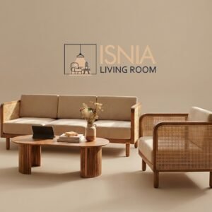 Set Sofa Tamu Aksen Rotan