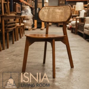 Jual Kursi Cafe Semarang Kayu Jati Kombinasi Rotan