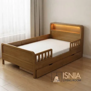 Tempat Tidur Anak Bandung Kayu Laci Bawah Multifungsi