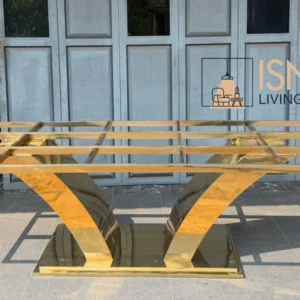 Kaki Meja Stainless Gold Mewah