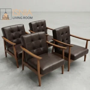 Kursi Santai Modern Mid-Century Kayu Jati