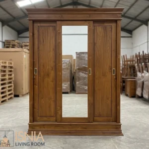 Lemari Pakaian Kayu Jati Magelang Pintu Geser