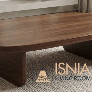Meja Tamu Kayu Jati Medan Desain Oval