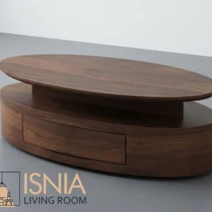 Meja Tamu Oval Jati Model Terbaru & Estetik