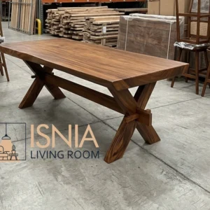 Jual Meja Kayu Trembesi Jawa Tengah Model Kaki X