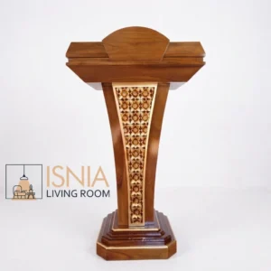 Jual Podium Masjid Jombang Kayu Jati Ukir Bunga