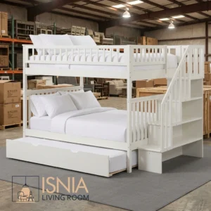 Luna Bunk Bed 3 in 1 White Series