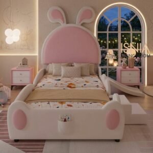 Tempat Tidur Anak Minimalis Karakter Kelinci Lucu Modern