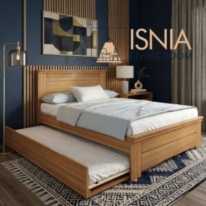 Tempat Tidur Sorong Kayu Jati Minimalis